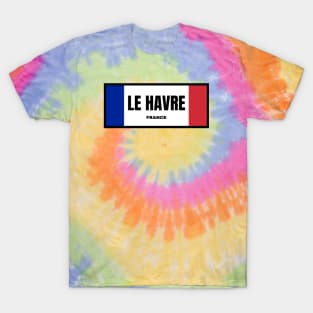 Le Havre City in French Flag Colors T-Shirt